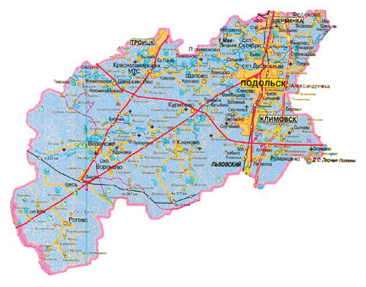 Городской округ подольск населенные пункты. Карта Подольского района Московской области подробная. Подольский район на карте Московской области. Карта Подольского района. Карта Подольского района подробная с деревнями и дорогами.